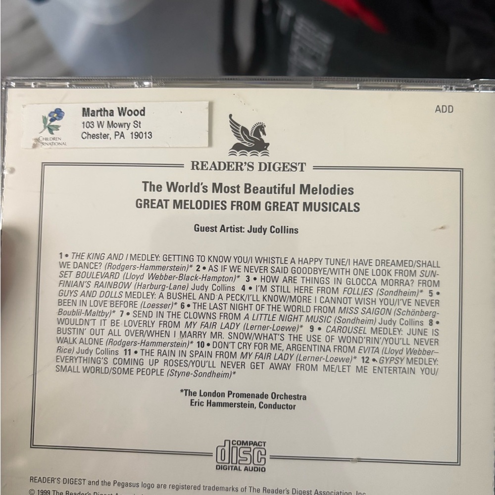 Reader's Digest CD: The World's Most Beautiful Melodies - White Cover